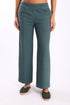 Straight leg pants with elastic on the back